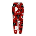thumbnail image 4 of Halloween Sweatpants Women Cute Funny Pumpkin Ghost Graphic Print Joggers Drawstring Casual Tapered Pants with Pockets Z004-Red M, 4 of 4
