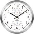 thumbnail image 1 of Reloj de pared HITO Silent de 35 cm, funciona con pilas, aluminio, moderno, 1 of 7