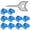Blue-10Pcs, variant on Physical Networking RJ45 Port Lock Device For Ethernet Security AntiTamper Protections In Corporate Server Room Dust Cover