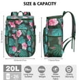 thumbnail image 3 of Hawaiian Print Insulated Backpack Cooler 26 Cans Capacity Lightweight Leak-Proof for Summer Beach Resort Travel, 3 of 6