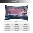 thumbnail image 2 of Yiaed Boat Lighthouse Storm Waves Print Brushed Microfiber Envelope Pillowcases, Standard,Envelope Closure Pillow Cases(No pillow core)-16"x24", 2 of 6