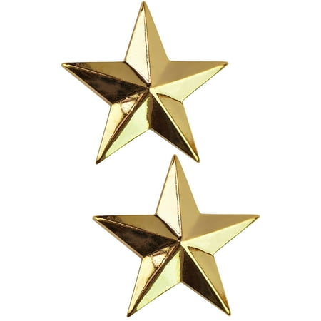 Tactical 365® Operation First Response Pair of Star Insignia Pins for Police or Military - Gold, Large
