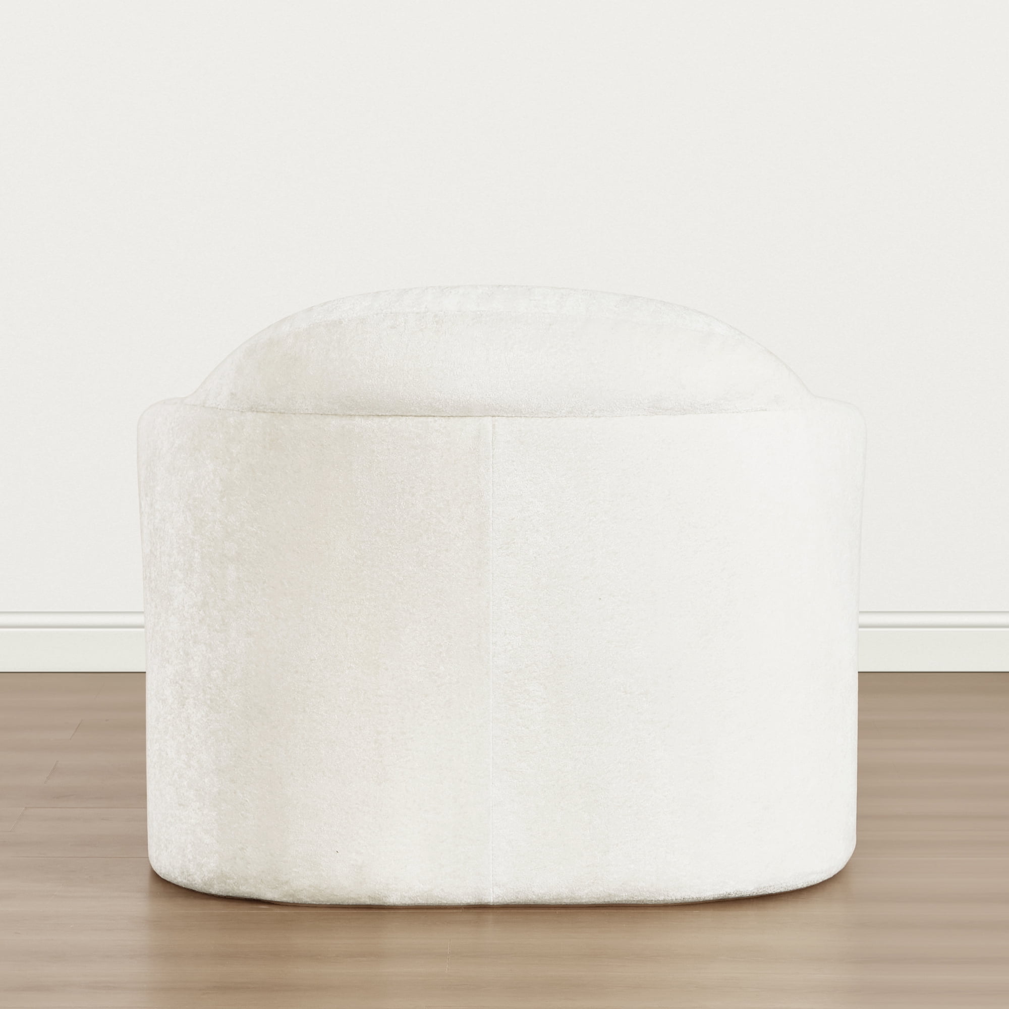 Spruce & Spring Modern Accent Chair with Compression Sponge Cushion, No Assembly, Cream