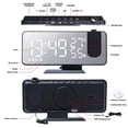 thumbnail image 2 of Led Digital Alarm Clock With Projection 180 °, Radio Alarm Clock With Usb Connection, Large Led Display, Snooze Dual Alarm, 4 Projection Brightness With Automatic Dimmer, 2 of 6