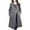Gray, variant on Women's Long Trench Coat Single Breasted Lapel Collar Wool Blend Jacket with Pockets Winter Casual Overcoat (XL, Khaki)
