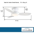 thumbnail image 5 of Minka-Aire F518L-WH, Concept II LED White Flush Mount 44" Ceiling Fan with Light and 2-Remote Control Bundle, 5 of 9