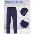 thumbnail image 4 of Xibflo Men's Elastic Waist Hiking Pants Water Resistant Quick-Dry Lightweight Outdoor Sweatpants with Zipper Pockets, 4 of 8