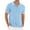 Sky Blue, variant on Lovskoo Mens Button Down Short Sleeve Shirt Collared Shirt Trendy Knit Hollow Out Casual Solid Color Blouse Shirt Beige