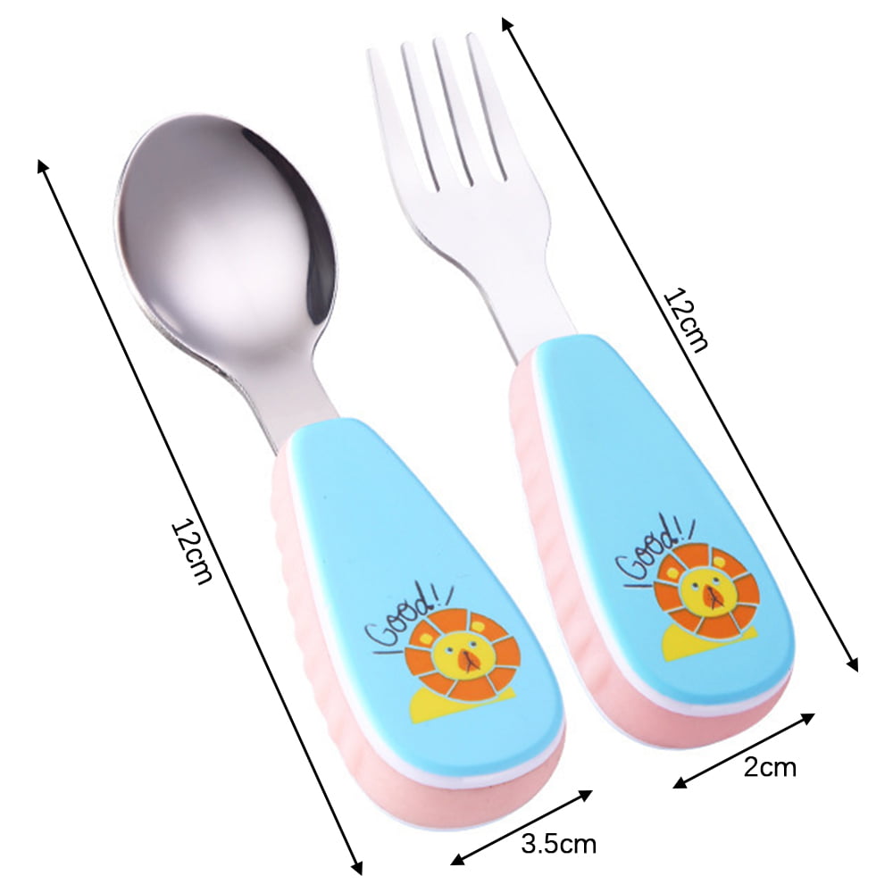 Non-slip Kids Cutlery Baby Dinnerware New Stainless Steel Creative Tableware O3 