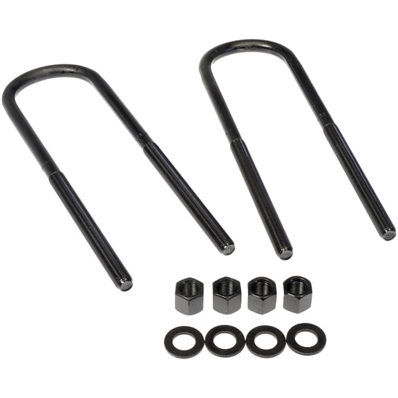 Dorman 929-808 Rear Leaf Spring Axle U-Bolt Kit for Specific Ford Models, Semi-Gloss Black
