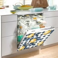 thumbnail image 2 of Yayeee Magnetic Dishwasher Cover for The Front Decoration Home Kitchen Machine Sticker Protector, Beige Plaid Lemon, 2 of 6