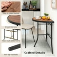 thumbnail image 6 of Gymax 2PCS Half-Round Folding Event Table Foldable Banquet Table w/ Metal Frame Brown, 6 of 10