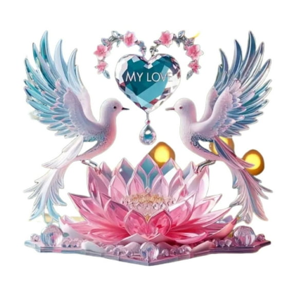 A Exquisite Flower Acrylic Decoration Decorative Items And Ornaments For Home Desk Shelf Decor Plastic Style A