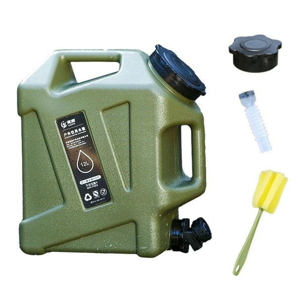 Contenedor de agua, portador de agua con grifo Bidón de agua portátil, jarra de almacenamiento de agua Verde
