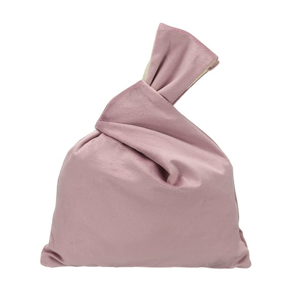 Uxcell Velvet Wrist Knot Tote Bag, Women's Wristlet Knot Pouch Clutch Wristlet Sleeve Handbag Small Wrist Knotted Evening Purse Bag, Pink