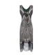 thumbnail image 1 of Vestido de noche con borlas y lentejuelas hechas a mano para mujer, 1 of 6