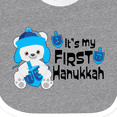 thumbnail image 4 of Inktastic It's My 1st Hanukkah Cute Bear with Dreidel Boys or Girls Baby Bib, 4 of 4