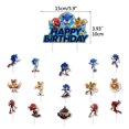 thumbnail image 3 of Suministros para fiestas de cumpleaños Nikou Juegos de anime Bandera de pancarta Adorno para tarta Globo Cinta azul plana, 3 of 8