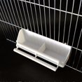 thumbnail image 1 of 2pcs Bird Feeder Cage Indoor Outdoor Bird Feeder Waterer Bird Cage Plastic Bird Feeder Parrot Food Water Bowl Compatible With Parrot Pigeons White, 1 of 3