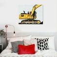 thumbnail image 5 of Nawypu Set of Construction Nursery Canvas Wall Art Vehicle Framed Paintings Prints Watercolor Dump Truck Tractor Canvas Wall Decor for Home Boys Bedroom Nursery, 5 of 5