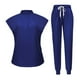 thumbnail image 2 of Conjunto de uniforme médico femenino con top y pantalón deportivo para spa, salón de belleza y tienda de mascotas. XL, 2 of 9
