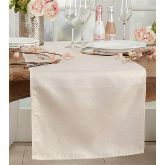 18 x 90 in. Shimmering Table Runner, Rose Gold