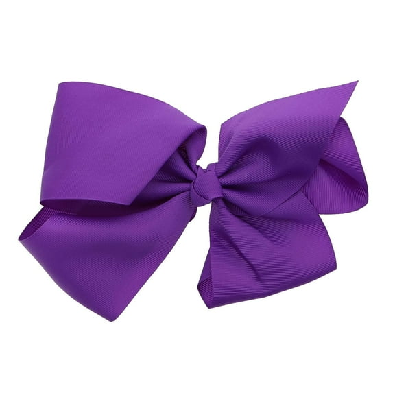 Motique Accessories 8 inch Grosgrain Hair Bow for Women and Girls (Purple)