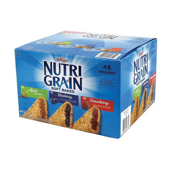 NUTRI-GRAIN Soft Baked Breakfast Bars Variety, 1.3 oz, 48 Count