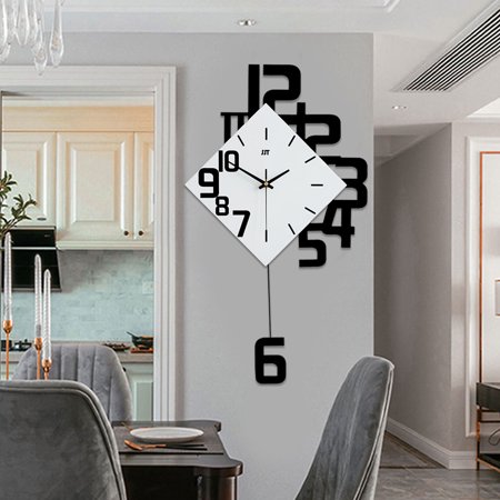 Nordic Style Swing Wall Clock Modern Design Fashion Pendulum Clocks Living Room Decor