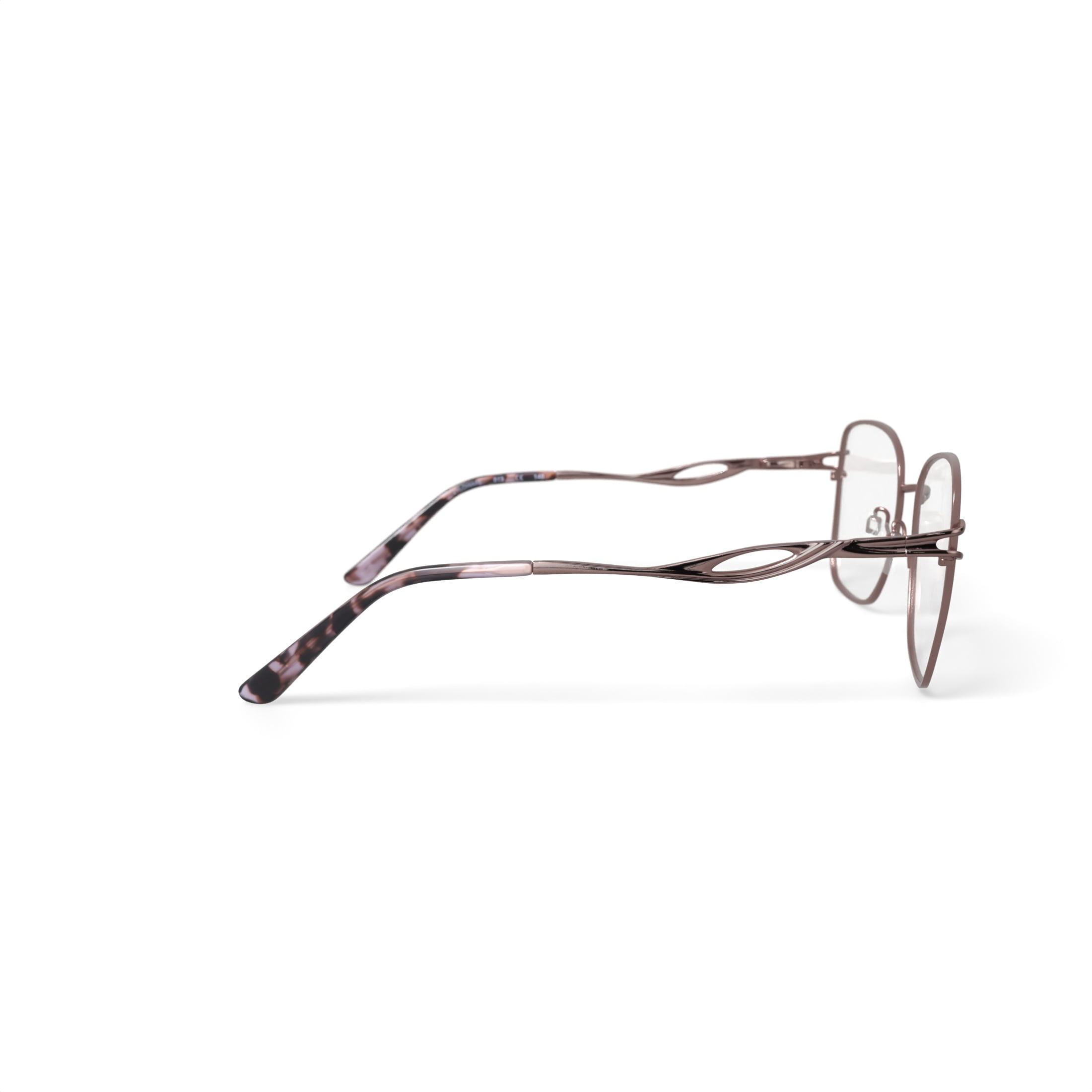 Sophia Loren Women's H02M Square Prescription Eyeglasses with Case, Blush