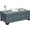 Grey, variant on Patio Coffee Table with Storage Wicker Outdoor Coffee Table and All-Weather Wicker Side Table with Waterproof Cover,