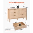 thumbnail image 3 of VEVOR 6 Fluted Drawer Dresser Wooden Chest of Drawers with Sliding & Anti-tip, 3 of 9