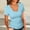 Sky Blue, variant on BUIGTTKLOP Going out Tops for Women Short Sleeve Shirts Casual V Neck T Shirts Stretchy Slim Fitted Basic Tees