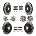 thumbnail image 1 of Transit Auto Front Rear Hub Bearings Assembly Coated Disc Brake Rotors and Ceramic Pads Kit (10Pc) for Car Dodge Caliber with 276mm Diameter Rotor - Left Right Side (Driver Passenger) KBB-117512, 1 of 10