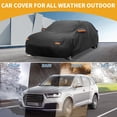 thumbnail image 2 of Funda para auto impermeable para todo clima, protección exterior completa contra el sol y la lluvia, con tiras reflectantes, negra para Lexus LC, 2 of 5
