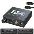 thumbnail image 1 of Hifi DAC Amplificateur Audio Numérique vers Analogique Convertisseur RCA 3.5mm Amplificateur de Casque Sortie Optique Coaxiale Portable DAC 24bit, 1 of 14
