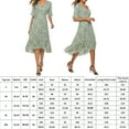 thumbnail image 2 of Vestido largo floral de gasa Minnieouse verde para mujer, 2 of 6