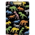 thumbnail image 2 of FMSHPON Bright Neon Rock Dino Clipboard Hardboard Wood Nursing Clip Board and Pull for Standard A4 Letter 13x9 inches, 2 of 5