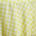 thumbnail image 6 of BalsaCircle 90" Gingham Checkered Polyester Tablecloth Yellow and White, 6 of 7
