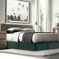 thumbnail image 2 of 14" Tailored Pleated Bed Skirt Dust Ruffle, King, Hunter Green, by Clara Clark, 2 of 4