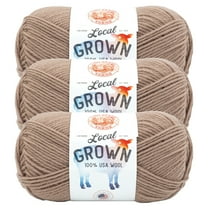 Lion Brand Yarn Local Grown Hickory Medium Wool Yarn 3 Pack
