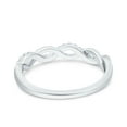 thumbnail image 3 of Simulated Cubic Zirconia Size-5 Half Eternity Twist Band 925 Sterling Silver, 3 of 7