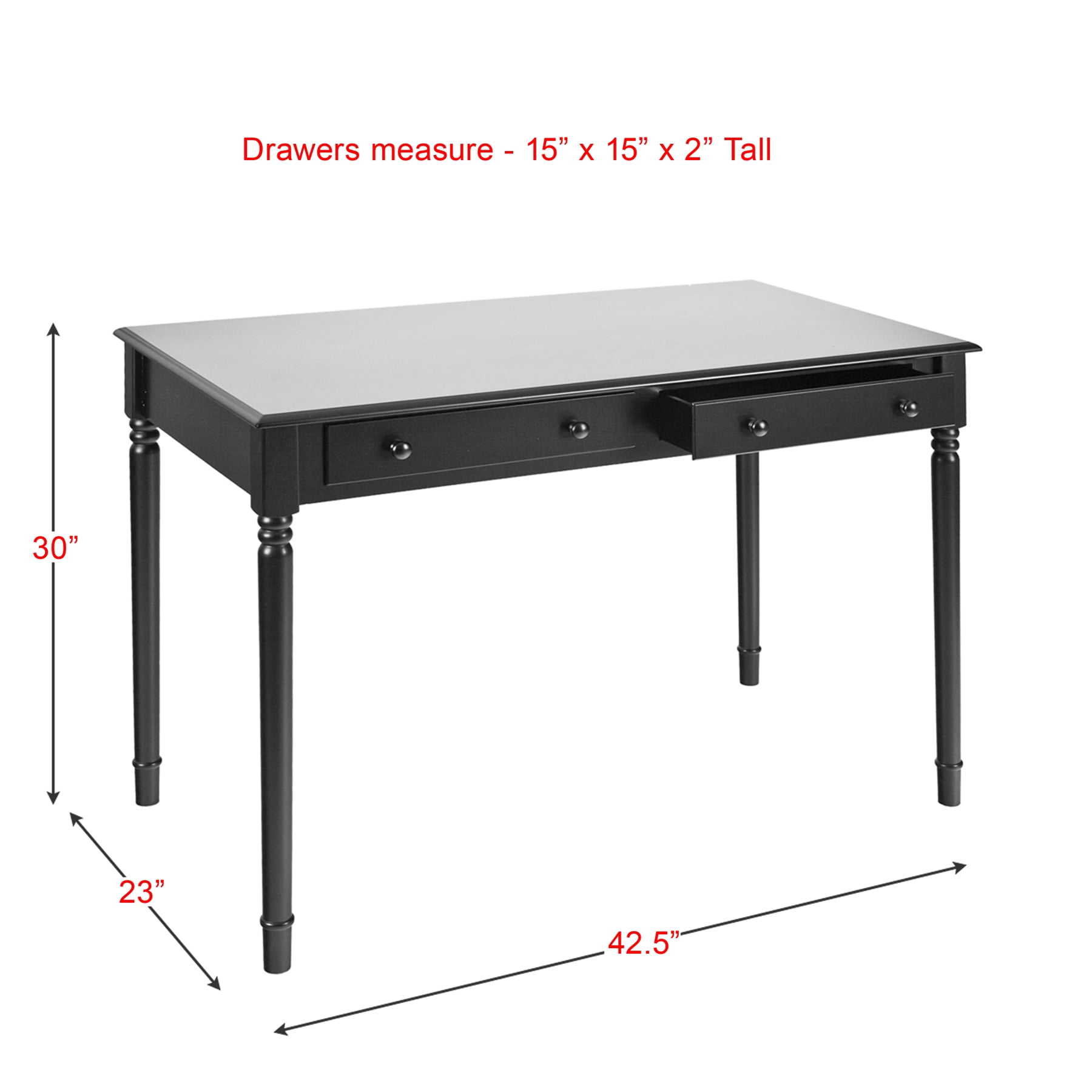 Haslet Writing Desk Black Com