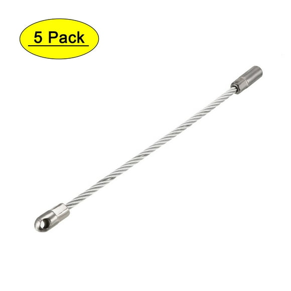 Unique Bargains 5 PCS 150mm/6-inch Flexible Fish Tape Replacement Leader Wire Cable Puller for 6.5mm Fish Tape Wire Puller