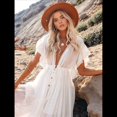 thumbnail image 4 of Vestido Informal de Verano para Mujer, Maxivestido con Volantes y Botones, Estilo Bohemio, Túnica Larga. Talla Única, 4 of 9
