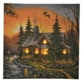 thumbnail image 2 of Three Star Import & Export KL706 16 x 16 in. Light Up Fisherman & Cabin Wall Art, 2 of 2
