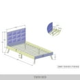 thumbnail image 3 of Castle Place Modern Wooden Twin Platform Bed, Antique Grey, 3 of 8