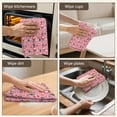 thumbnail image 5 of 4 Pcs Funny Kitchen Towels,Pink Christmas Santa and Tree Pattern Microfiber Dish Towels,Kitchen Tea Towels,Kitchen Towel Set (18" X 26"), 5 of 7