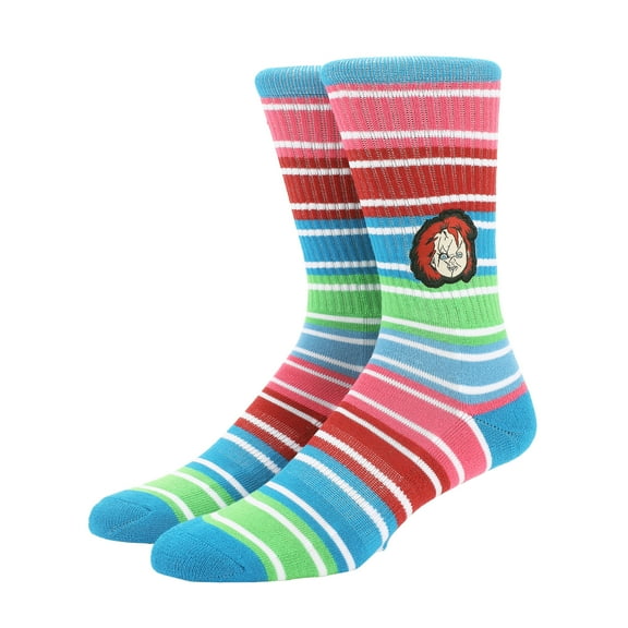 Chucky Chucky Head Embroidery Mens Athletic Crew Socks