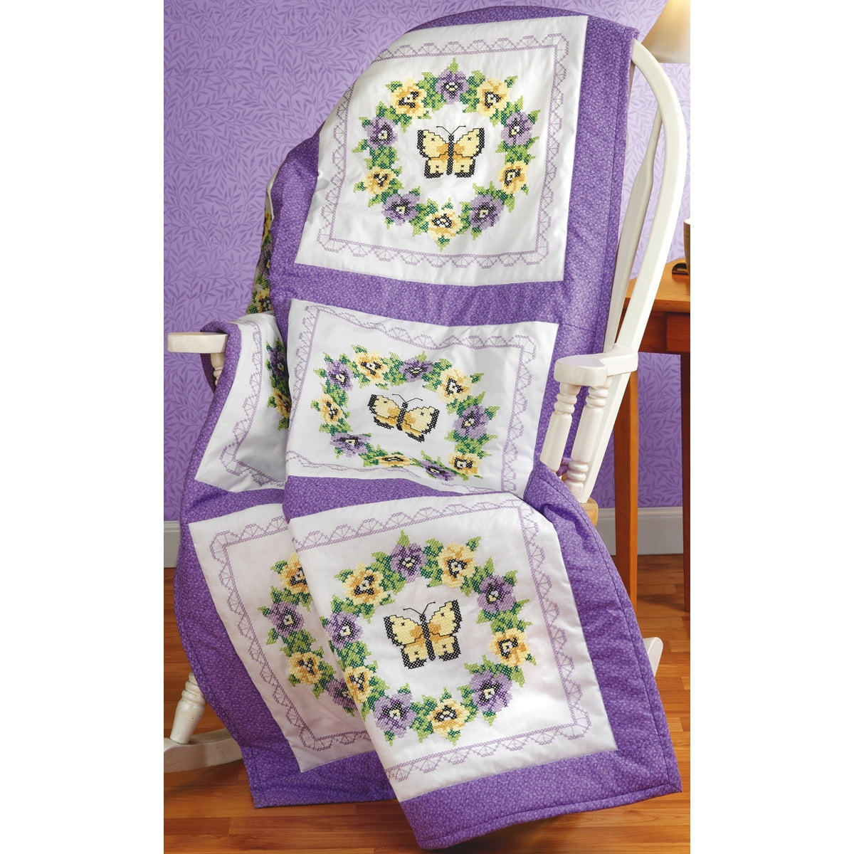 Janlynn Cross Stitch Kit Stamped Quilt Blocks 18